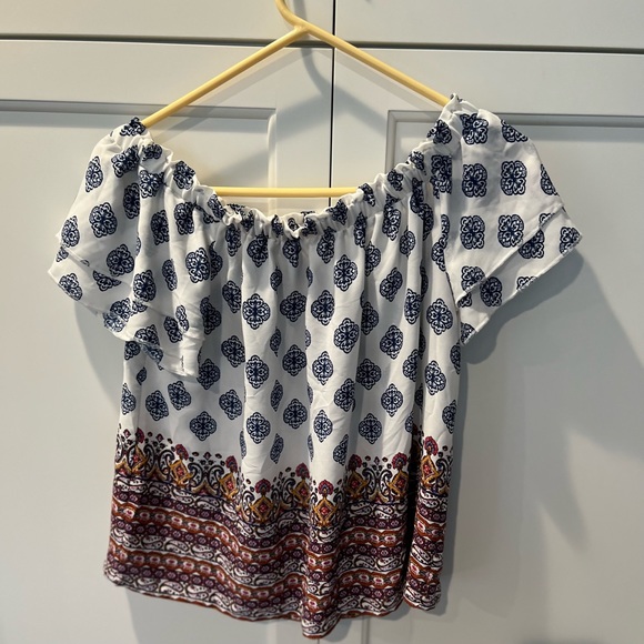 Pink Rose Tops - Pink Rose top off the shoulder short sleeve sz S